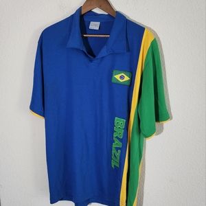 Brazil soccer polo xl